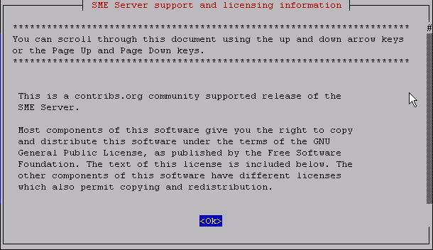 Console License Screen