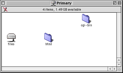 A view of i-bay folders on the Macintosh