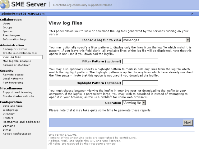 View Log Files