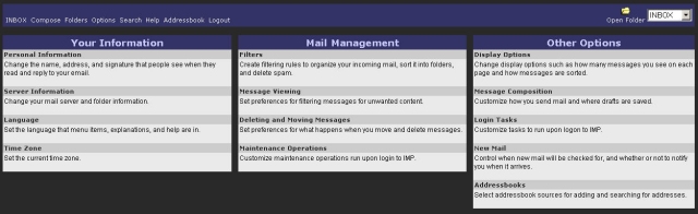 Webmail preferences